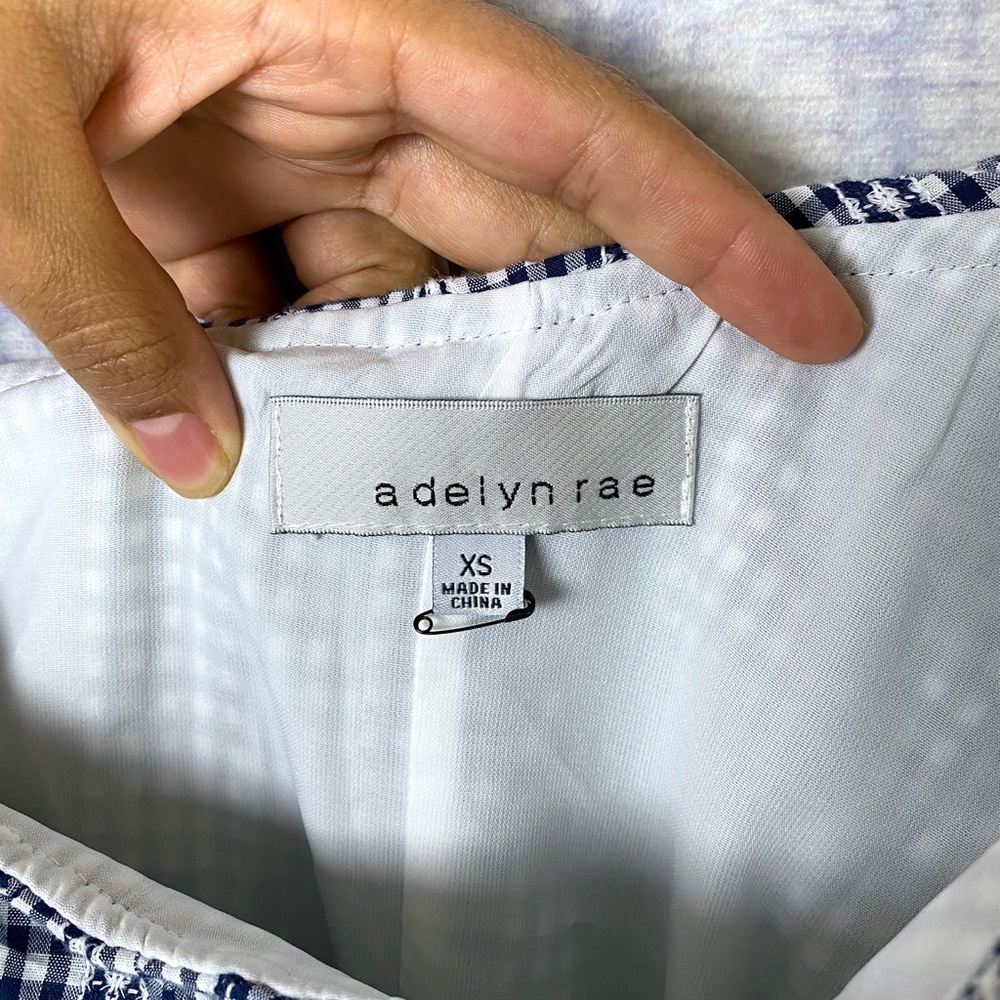 Adelyn Rae Gingham One-Shoulder Ruffle Dress - Picture 6 of 7
